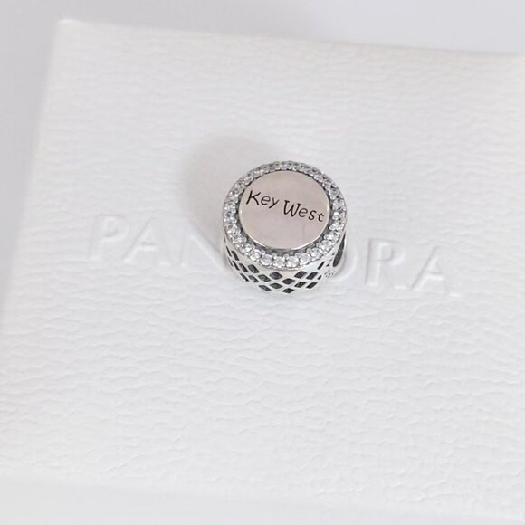 Pandora Key West FL Chick Exclusive Travel Destination Bead Charm S925 Silver - Picture 3 of 7